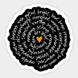 Kindness Spiral Sticker